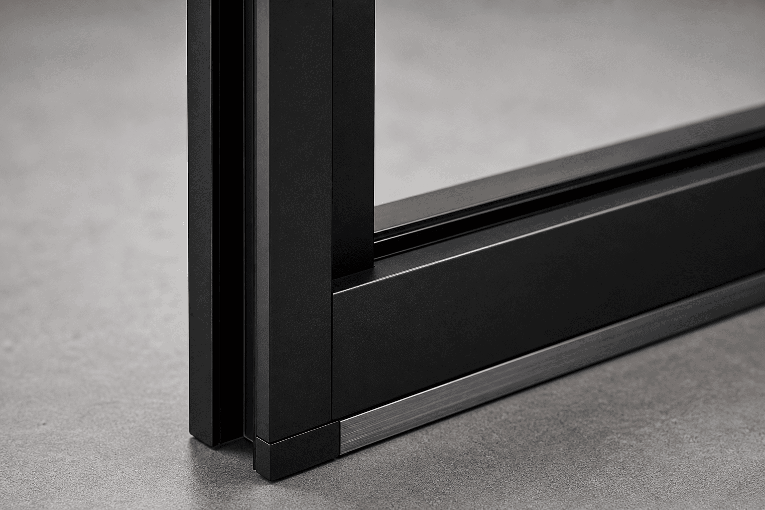 Black aluminium finish