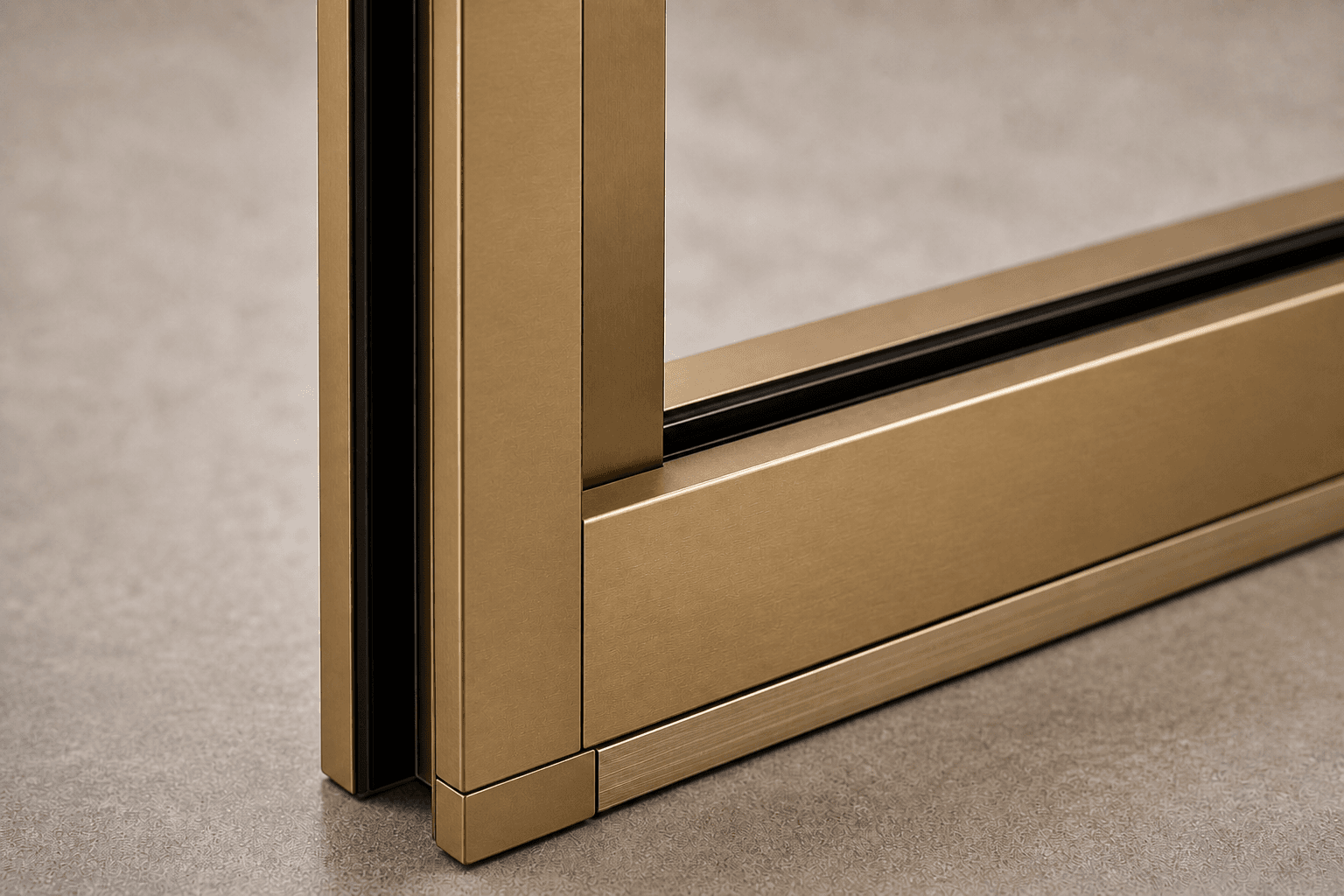 Brush Gold aluminium finish